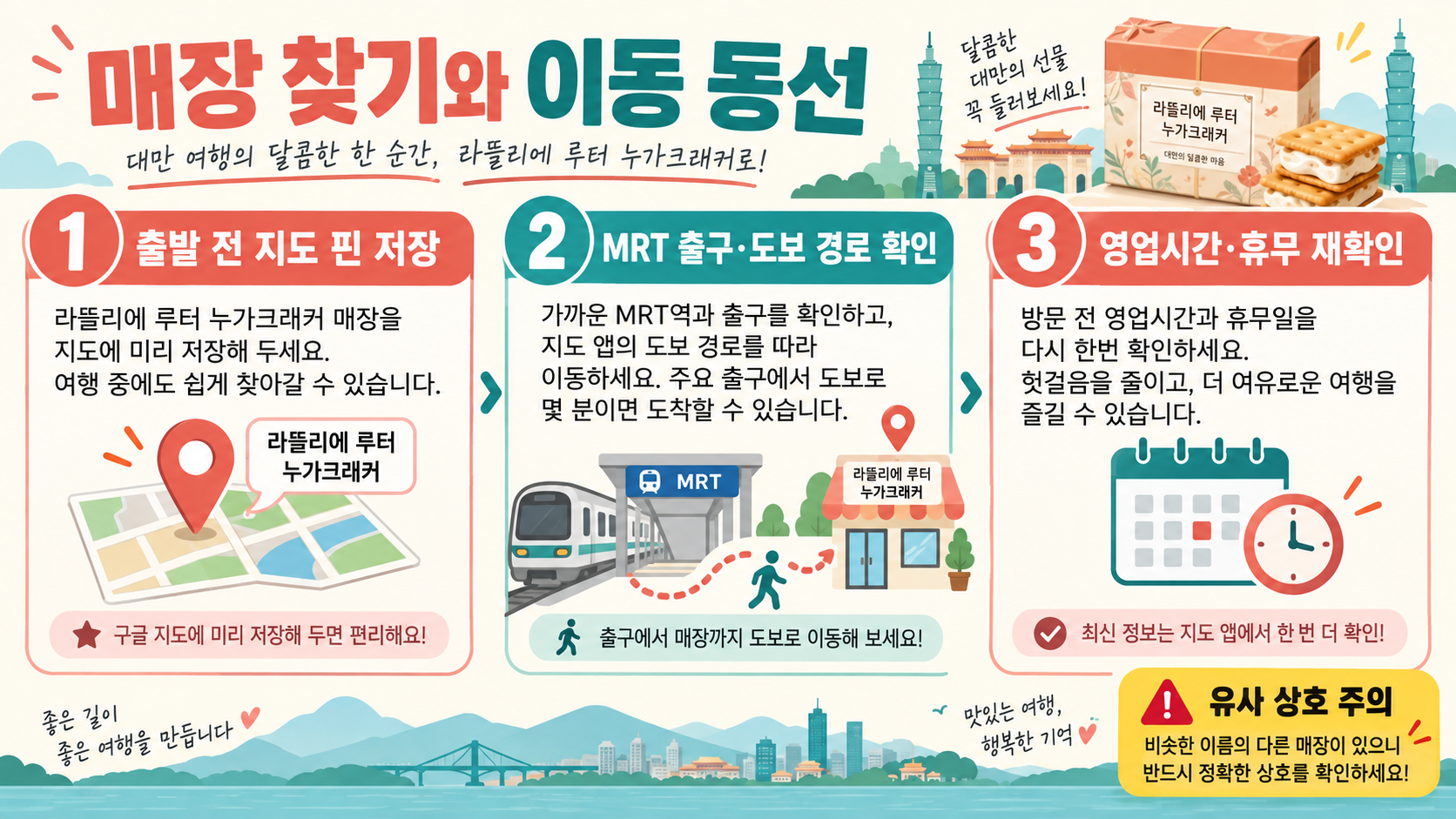 대만 라뜰리에 루터스 누가크래커: 위치·가는 법·가격과 맛 가이드 관련 정보 카드