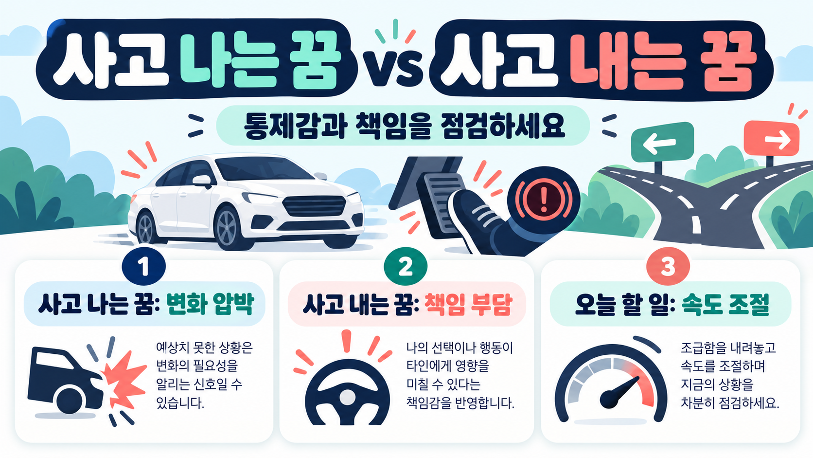 교통사고 꿈 해몽: 자동차 사고 꿈의 상징과 해석 가이드 관련 정보 카드