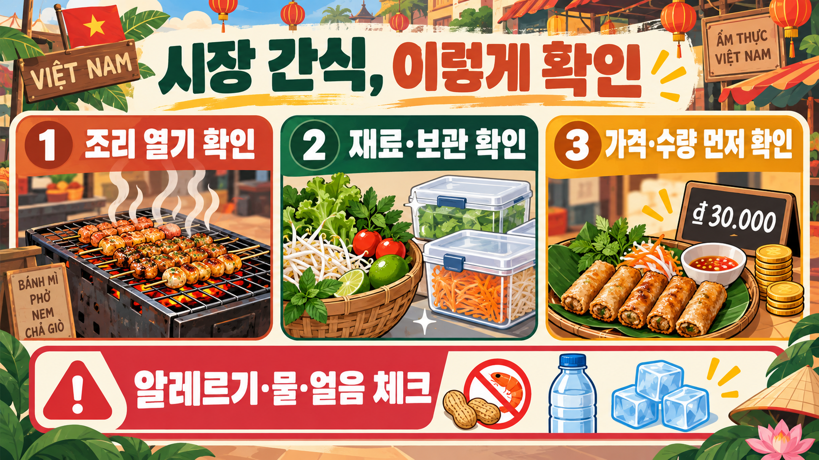 베트남 추천 음식과 스트리트 푸드: 여행 전 알아둘 메뉴 가이드 확인 정보 카드