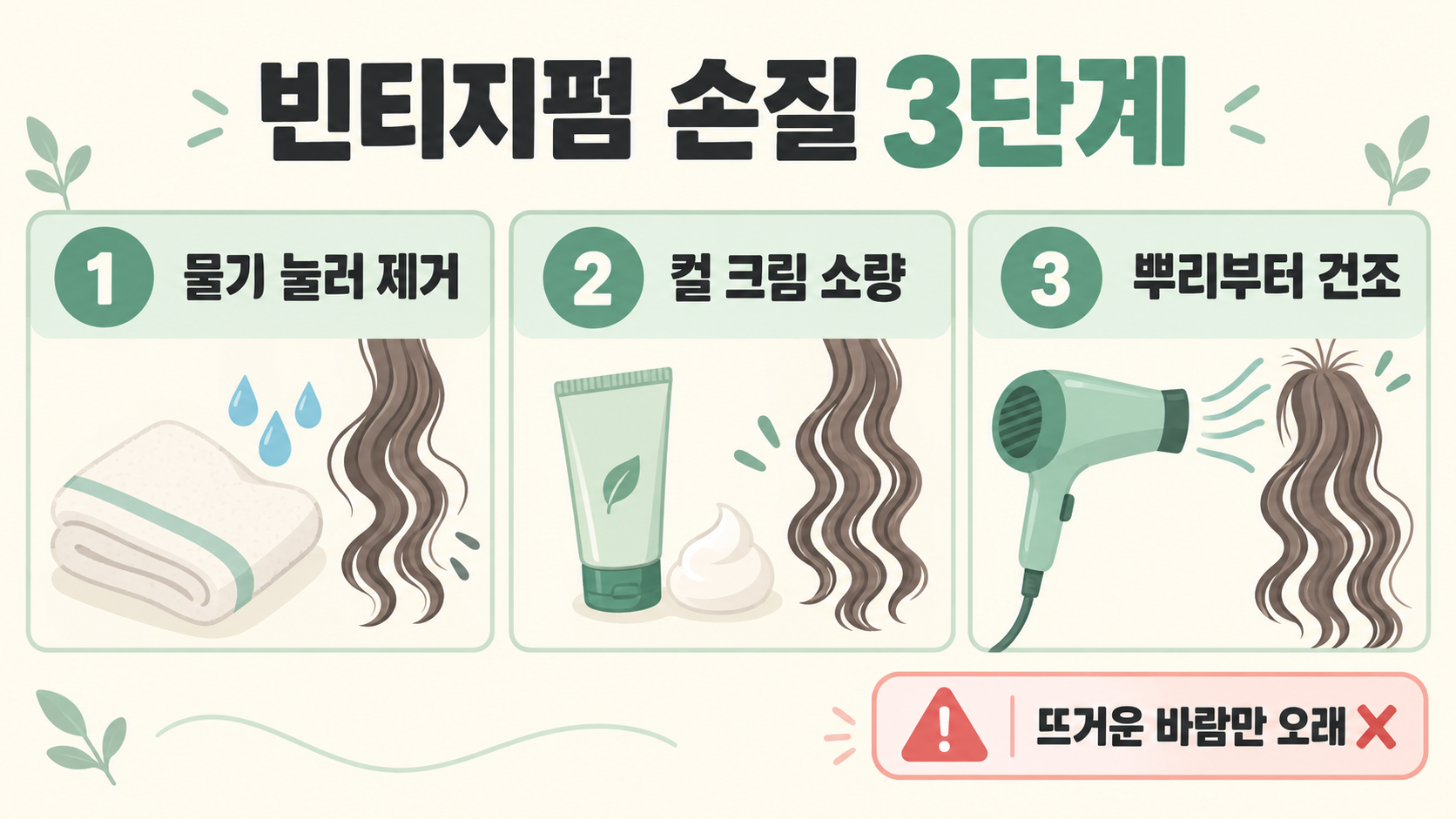 빈티지펌이 다시 주목받는 이유: 컬·손질·스타일링 가이드 관련 정보 카드